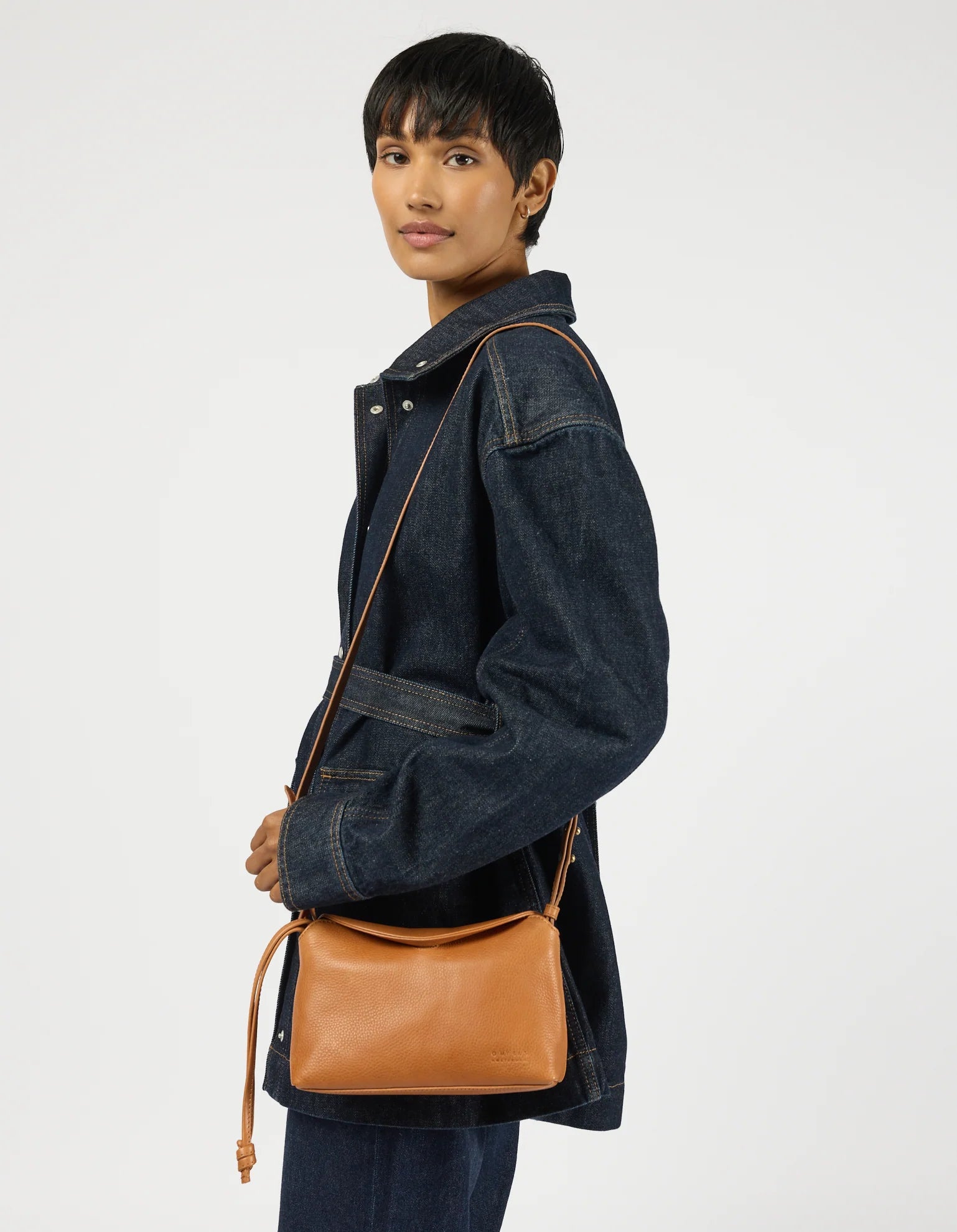 O MY BAG Sienna Mini Soft Grain Leather - Wild oak