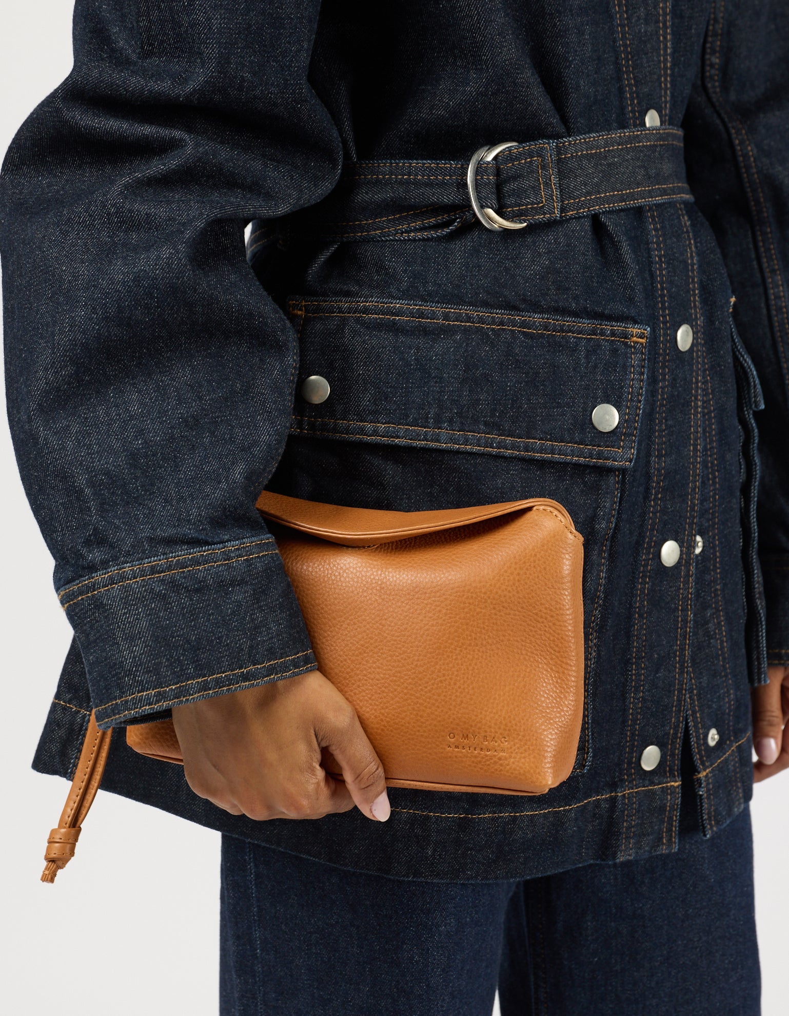 O MY BAG Sienna Mini Soft Grain Leather - Wild oak