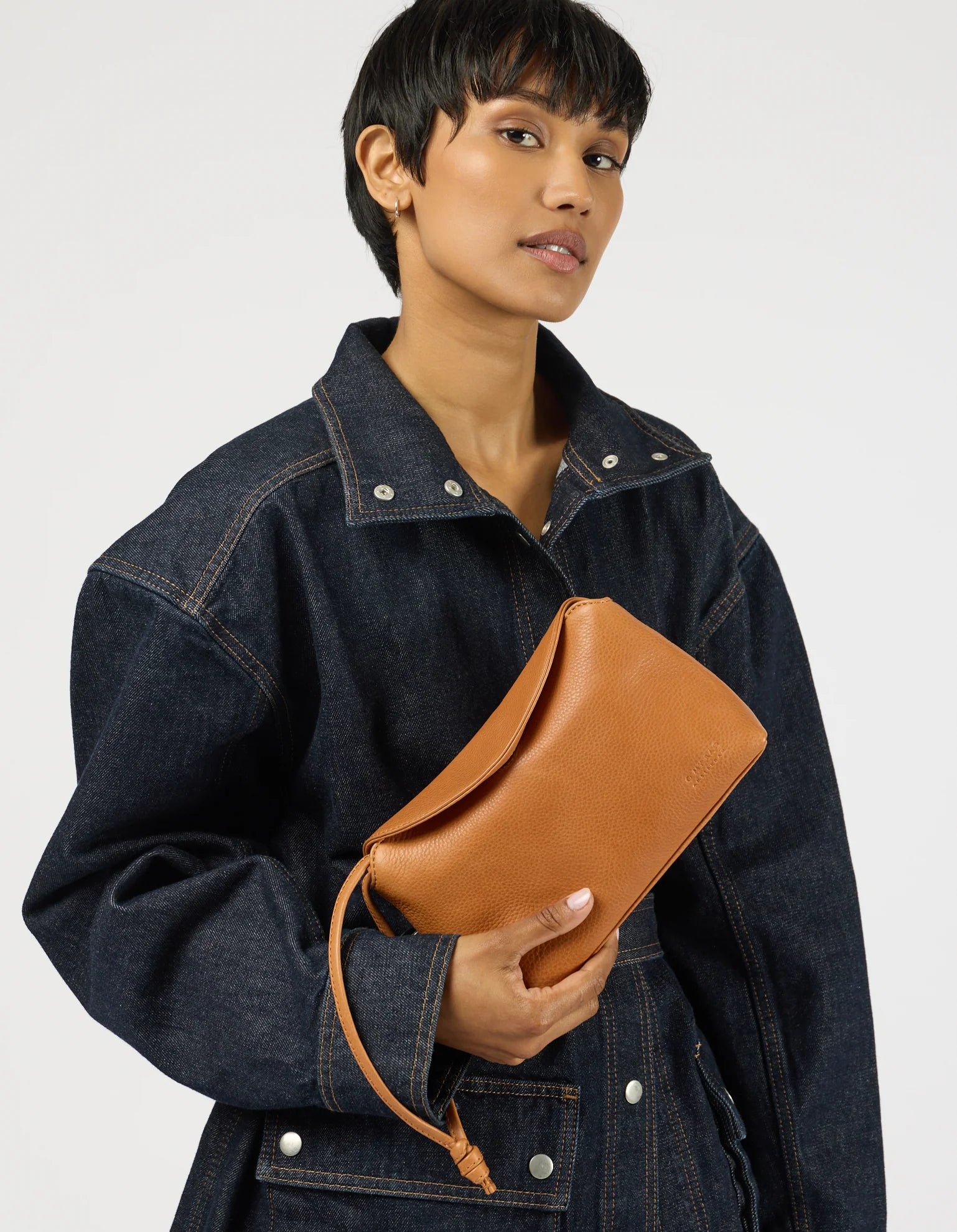 O MY BAG Sienna Mini Soft Grain Leather - Wild oak
