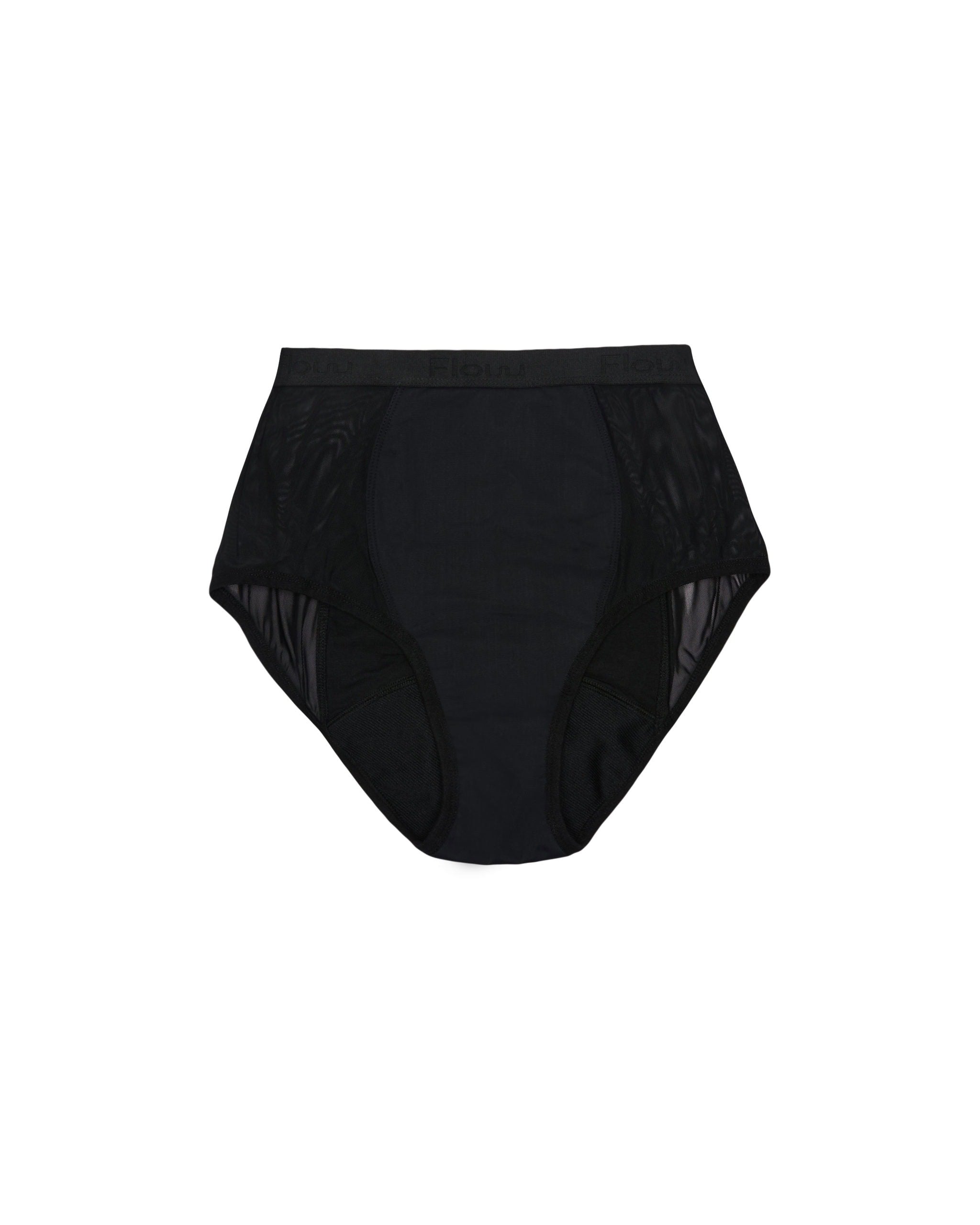 Flow 1 - Menstruationstrusser - High Waist, Moderate Flow - Black