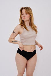 Flow 2 - Menstruationstrusser - Regular Waist - Moderate Flow - Black