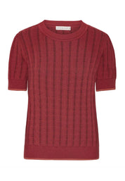 Grobund - Almine Knit Tee - Rust Red