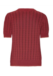 Grobund - Almine Knit Tee - Rust Red