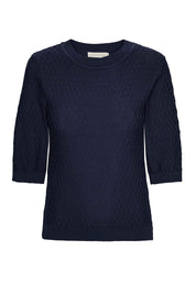 Grobund - Oda Knit Tee - Navy Blue