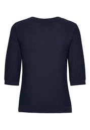 Grobund - Oda Knit Tee - Navy Blue