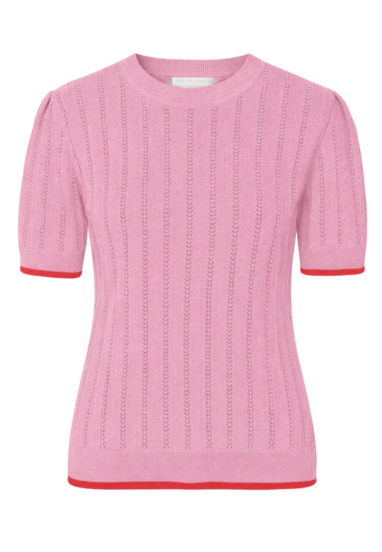 Grobund - Almine Knit Tee - Soft Rose
