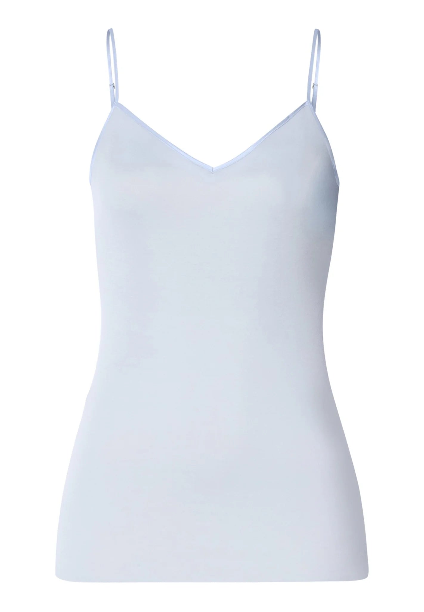 Hanro - Cotton Seamless Spaghetti Top (1601) - Dove Blue