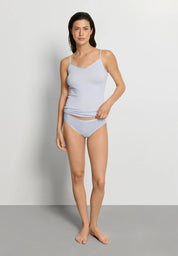 Hanro - Cotton Seamless Spaghetti Top (1601) - Dove Blue