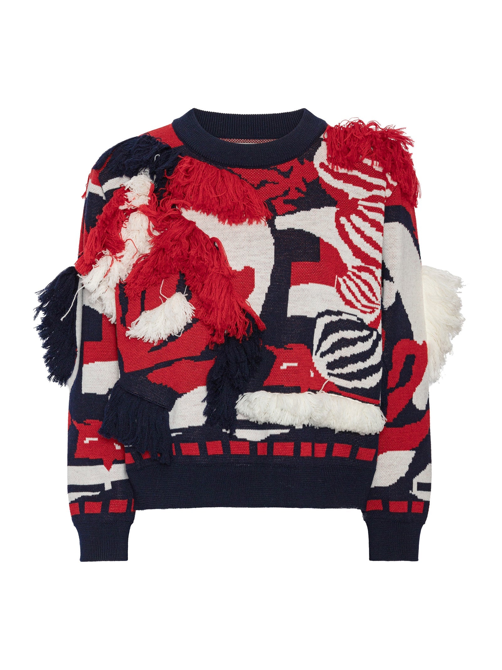 Henrik Vibskov Knit Ham Onion Sweat - Navy Red Onion