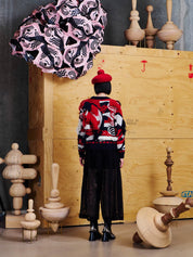 Henrik Vibskov Knit Ham Onion Sweat - Navy Red Onion