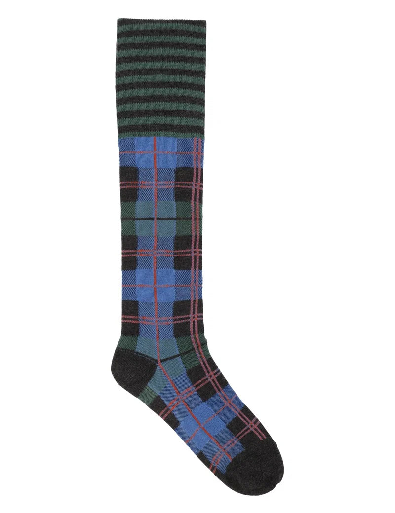 Henrik-Vibskov-Ribbit-Sock-Green-Blue-Dashed-Checks.webp
