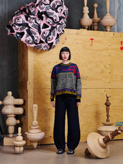 Henrik Vibskov Sail Knit Sweat - Stormy Sea