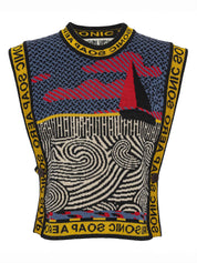 Henrik Vibskov Sail Knit Vest - Stormy Sea