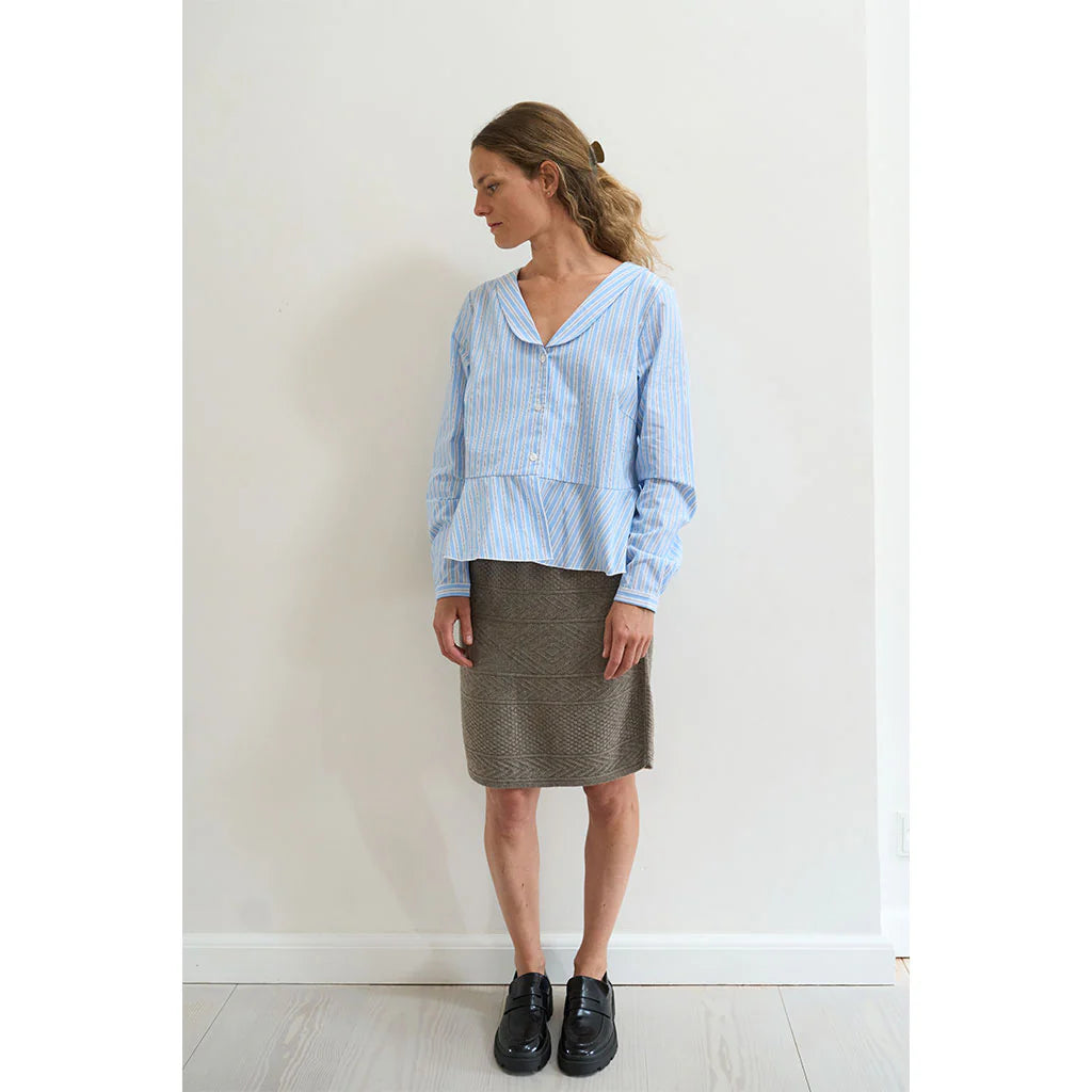 Schulz by Crowd - Nona Knit Skirt - Grey/Brown Melange