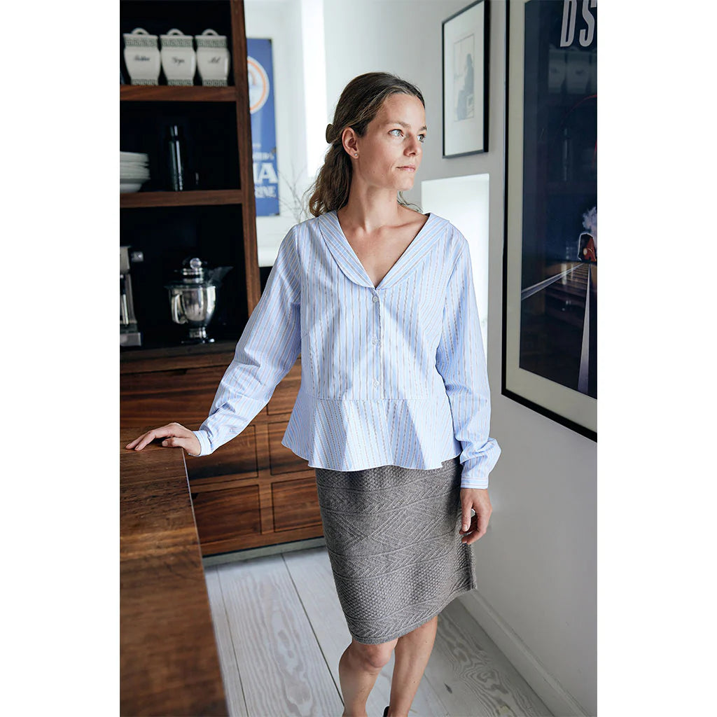 Schulz by Crowd - Nona Knit Skirt - Grey/Brown Melange