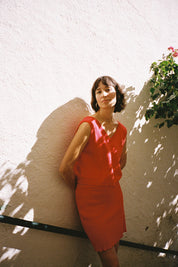 Junglefolk Janet Knit Skirt Poppy Red