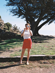 Junglefolk Janet Knit Skirt Poppy Red