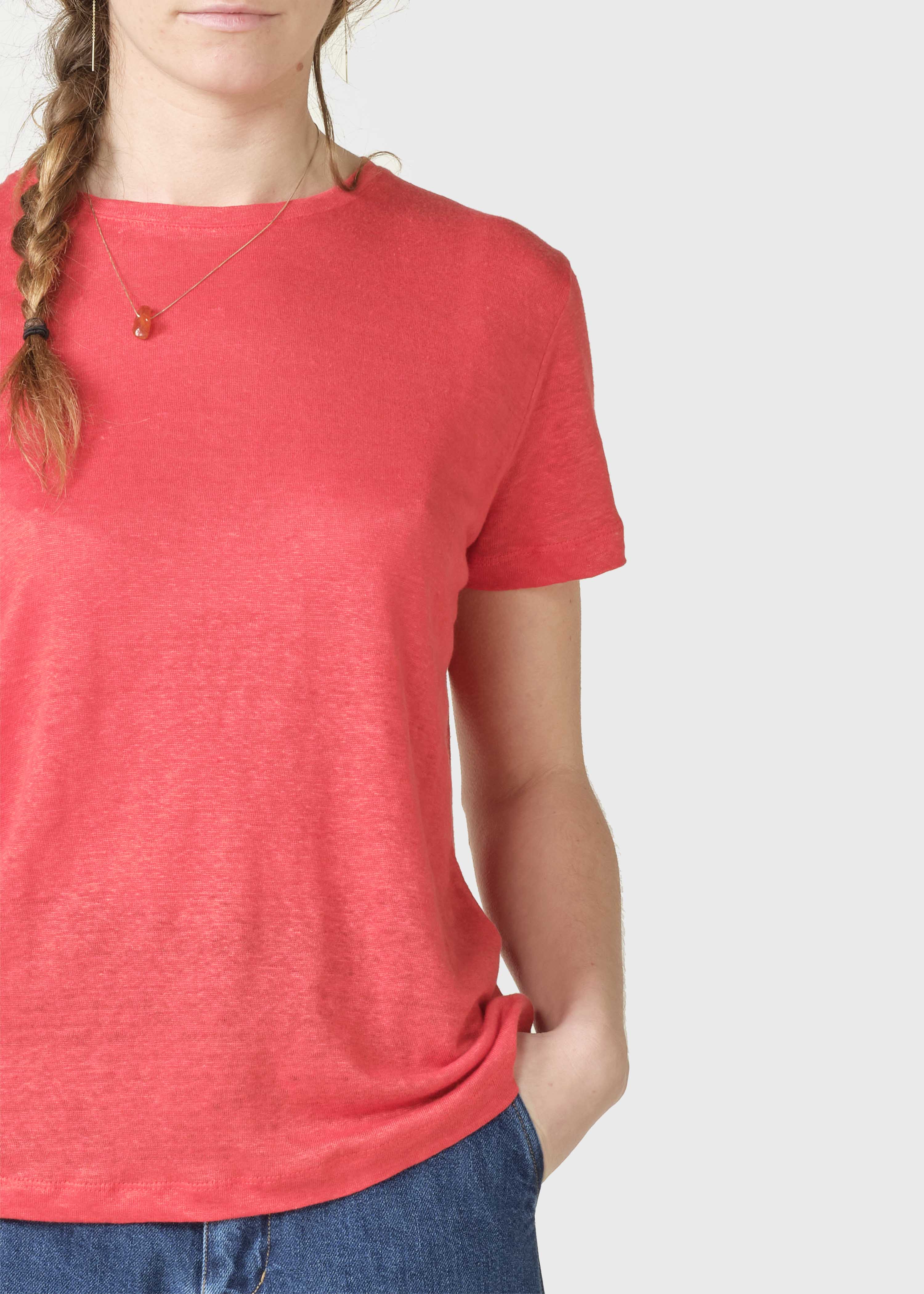 Klitmøller Collective Rikke linen tee Red