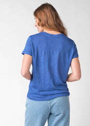 Klitmøller Collective Rikke linen tee Surf Blue