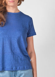 Klitmøller Collective Rikke linen tee Surf Blue