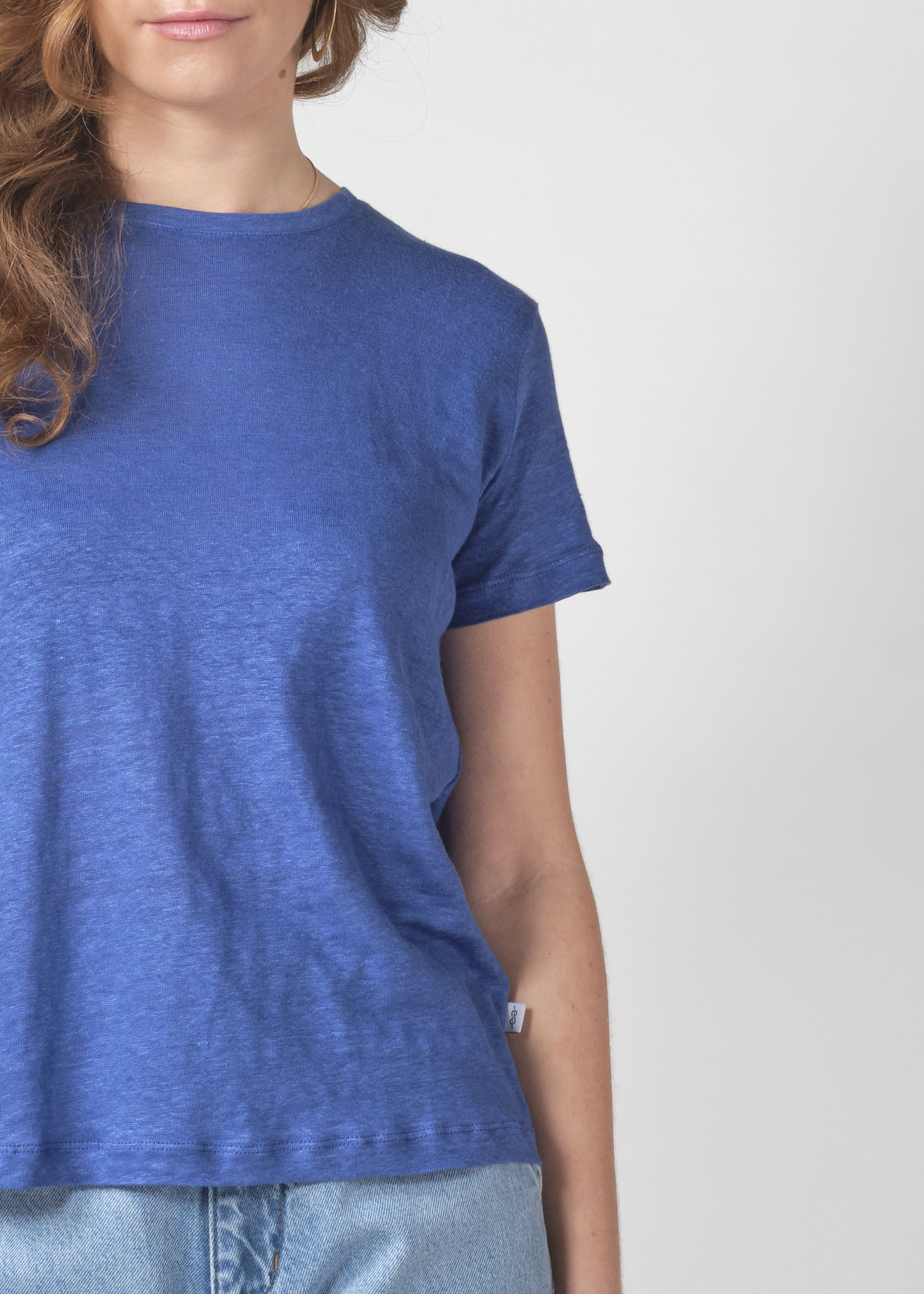 Klitmøller Collective Rikke linen tee Surf Blue