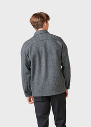 Klitmøller - Hans Herringbone Overshirt - Anthracite/Black