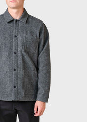 Klitmøller - Hans Herringbone Overshirt - Anthracite/Black