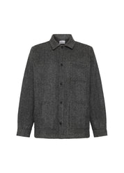 Klitmøller - Hans Herringbone Overshirt - Anthracite/Black