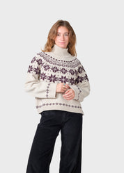 Klitmøller - Claire Knit - Sand/Burgundy