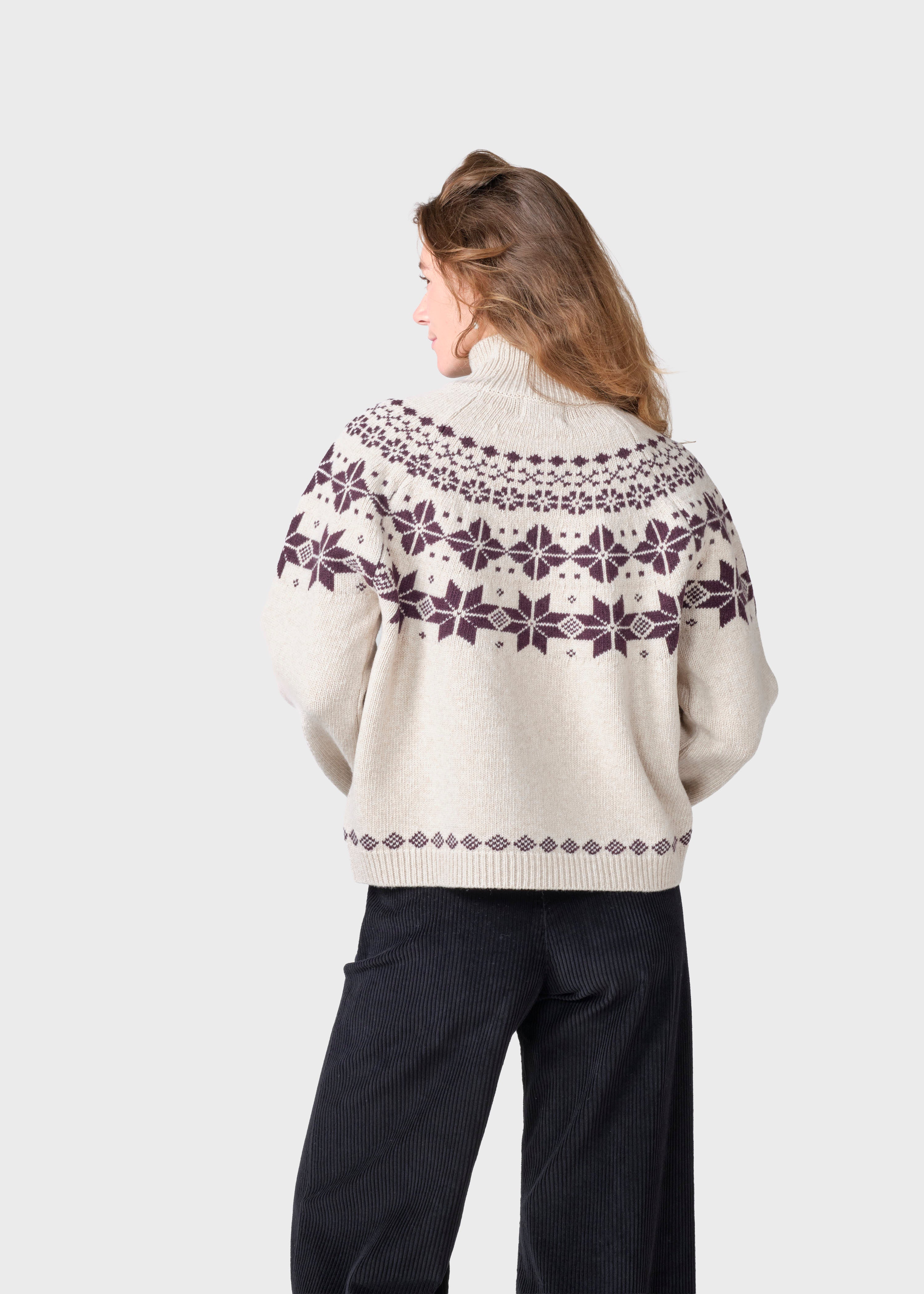 Klitmøller - Claire Knit - Sand/Burgundy