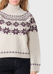 Klitmøller - Claire Knit - Sand/Burgundy