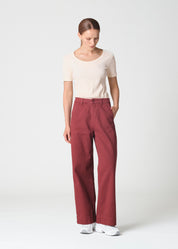 Klitmøller Collective Lydia denim pants GOTS Burgundy