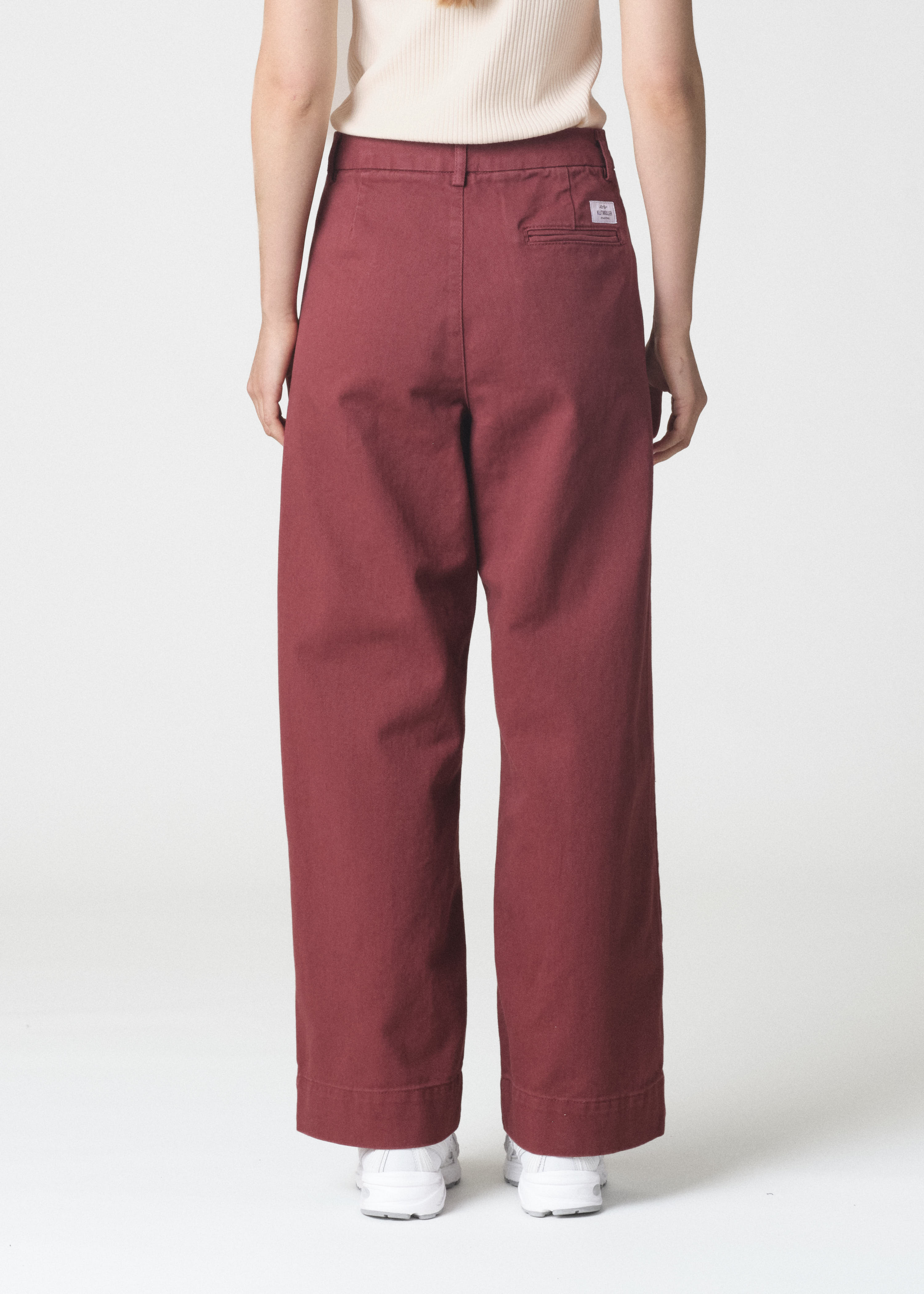 Klitmøller Collective Lydia denim pants GOTS Burgundy