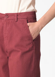 Klitmøller Collective Lydia denim pants GOTS Burgundy