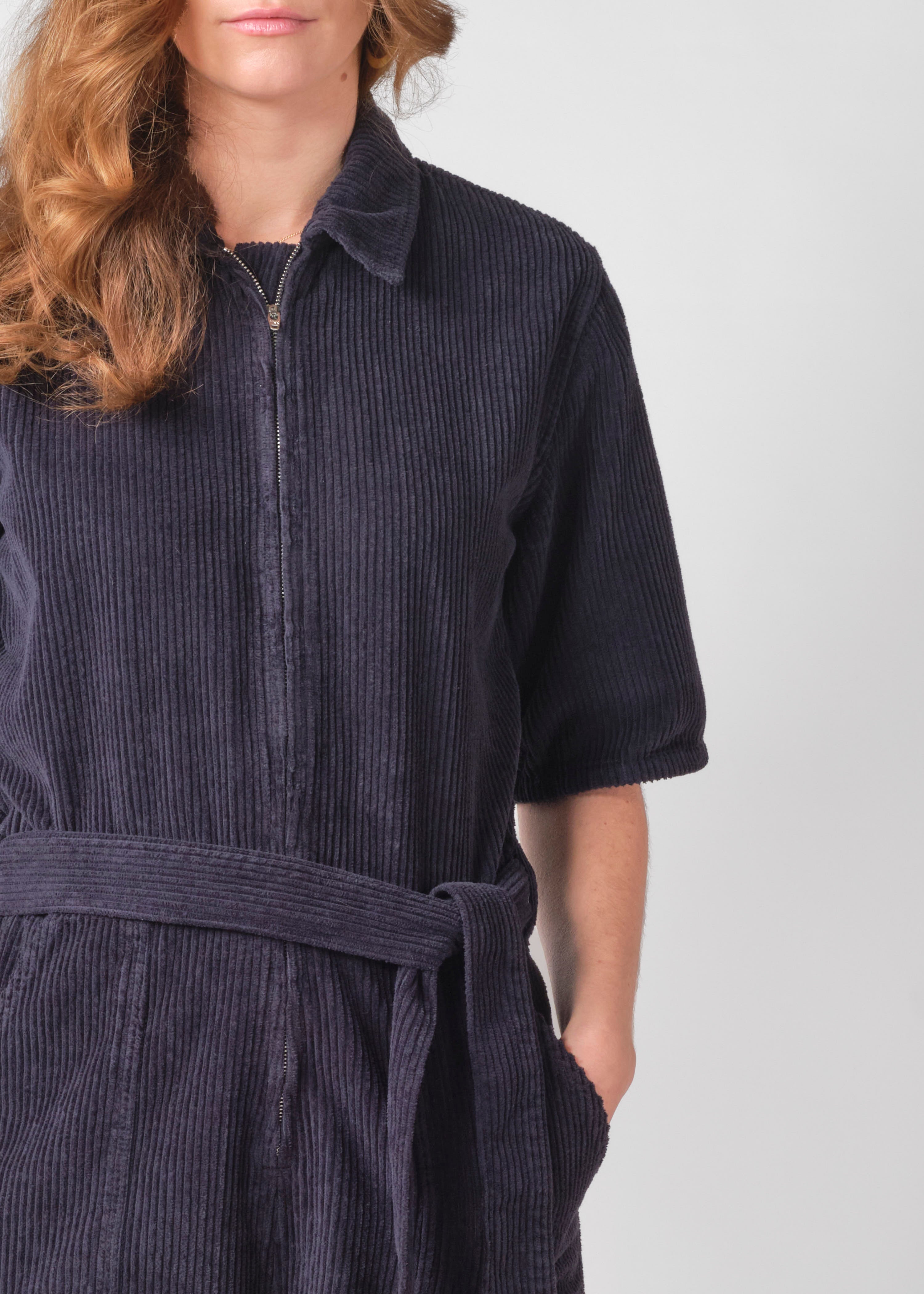 Klitmøller Collective Asta cord jumpsuit GOTS - Navy