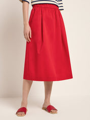 Lanius Skirt with Elastic Waistband (GOTS) Red