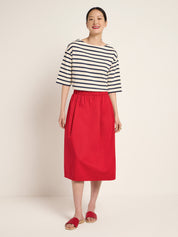 Lanius Skirt with Elastic Waistband (GOTS) Red