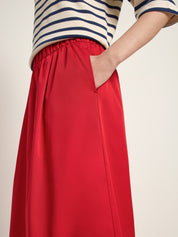 Lanius Skirt with Elastic Waistband (GOTS) Red