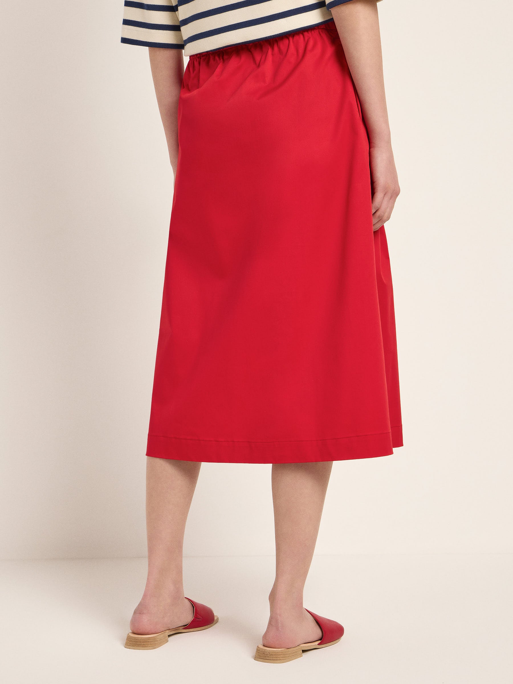 Lanius Skirt with Elastic Waistband (GOTS) Red