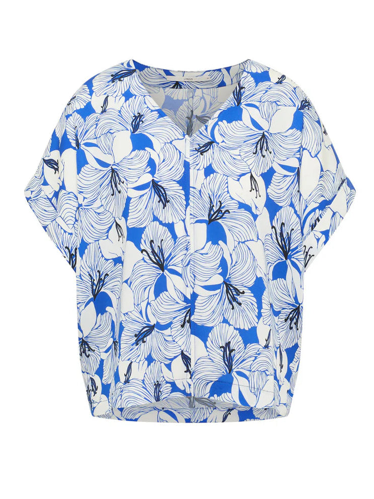 Lanius - Blouse shirt -  print bloom lapis