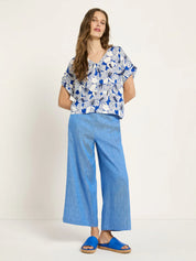Lanius - Blouse shirt -  print bloom lapis