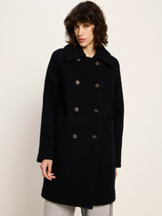 Lanius - Bucle Coat - black