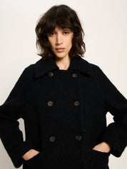 Lanius - Bucle Coat - black