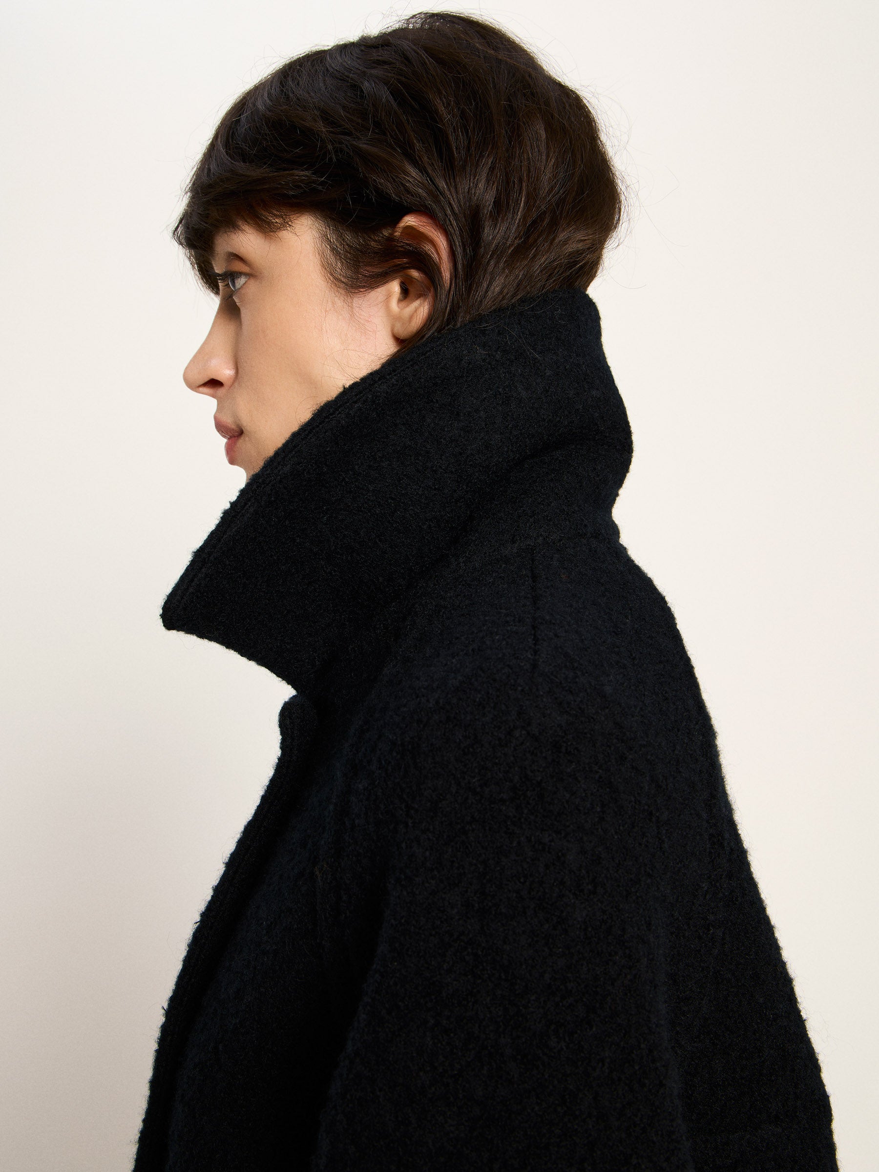 Lanius - Bucle Coat - black