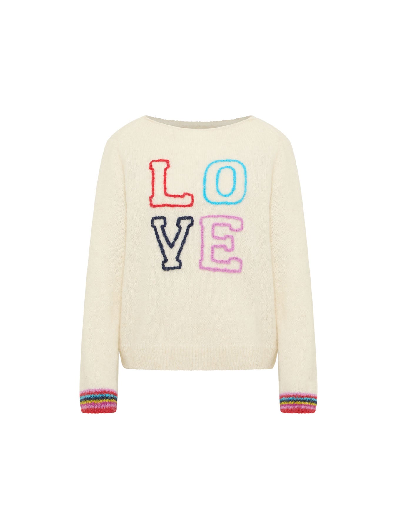 Lanius - Sweater With Embroidery - Mulitcolor