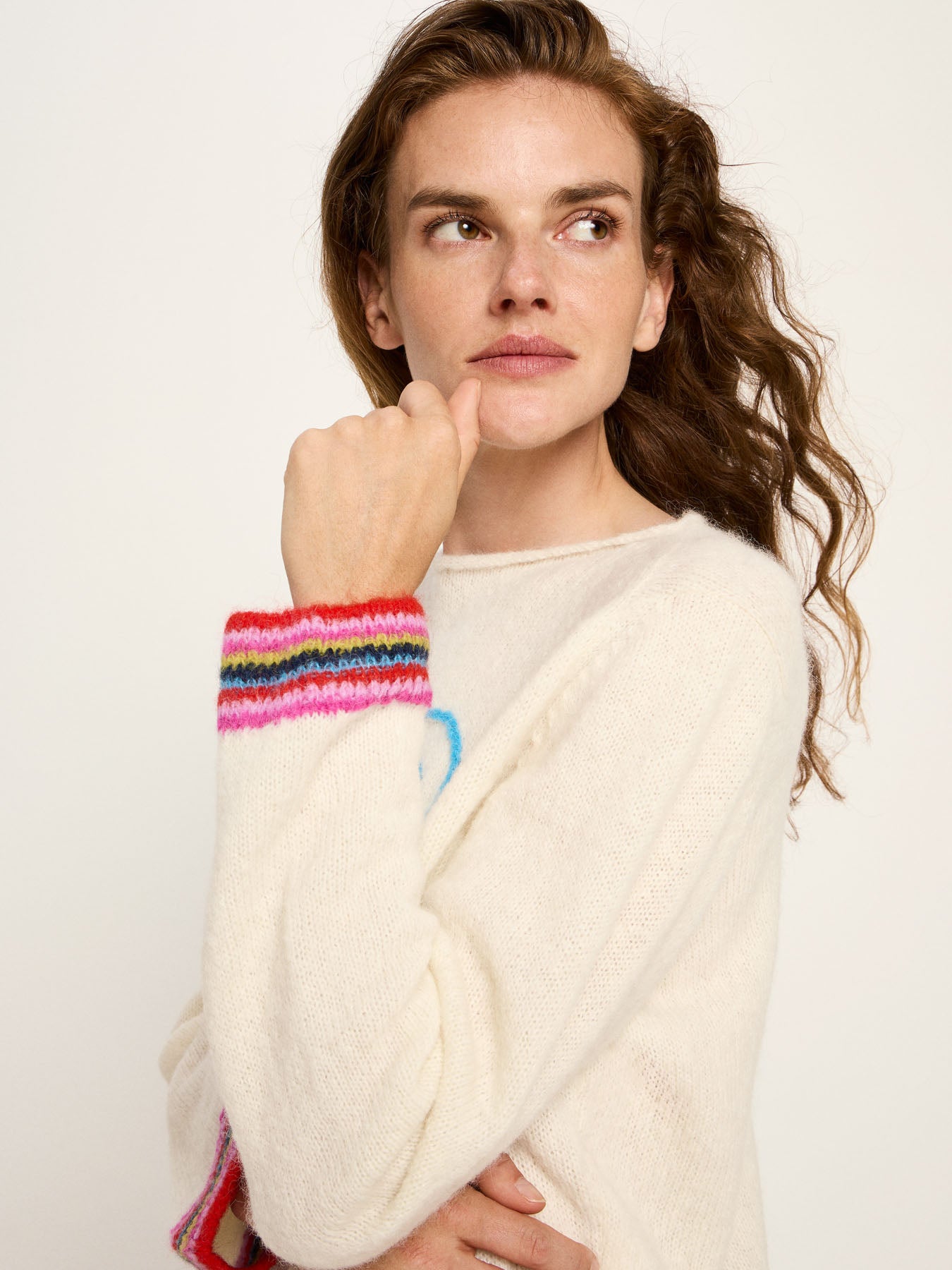 Lanius - Sweater With Embroidery - Mulitcolor