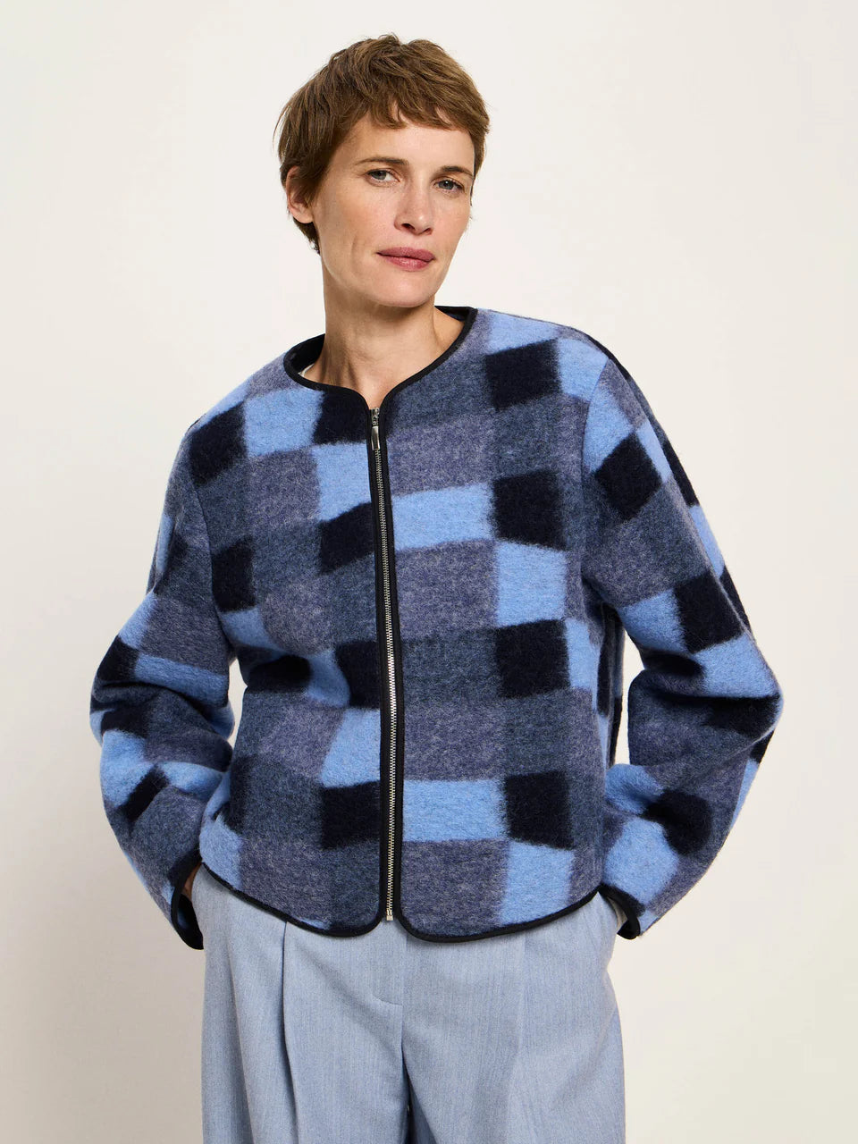 Linuis - Karo Jacket - Blue Multicolor