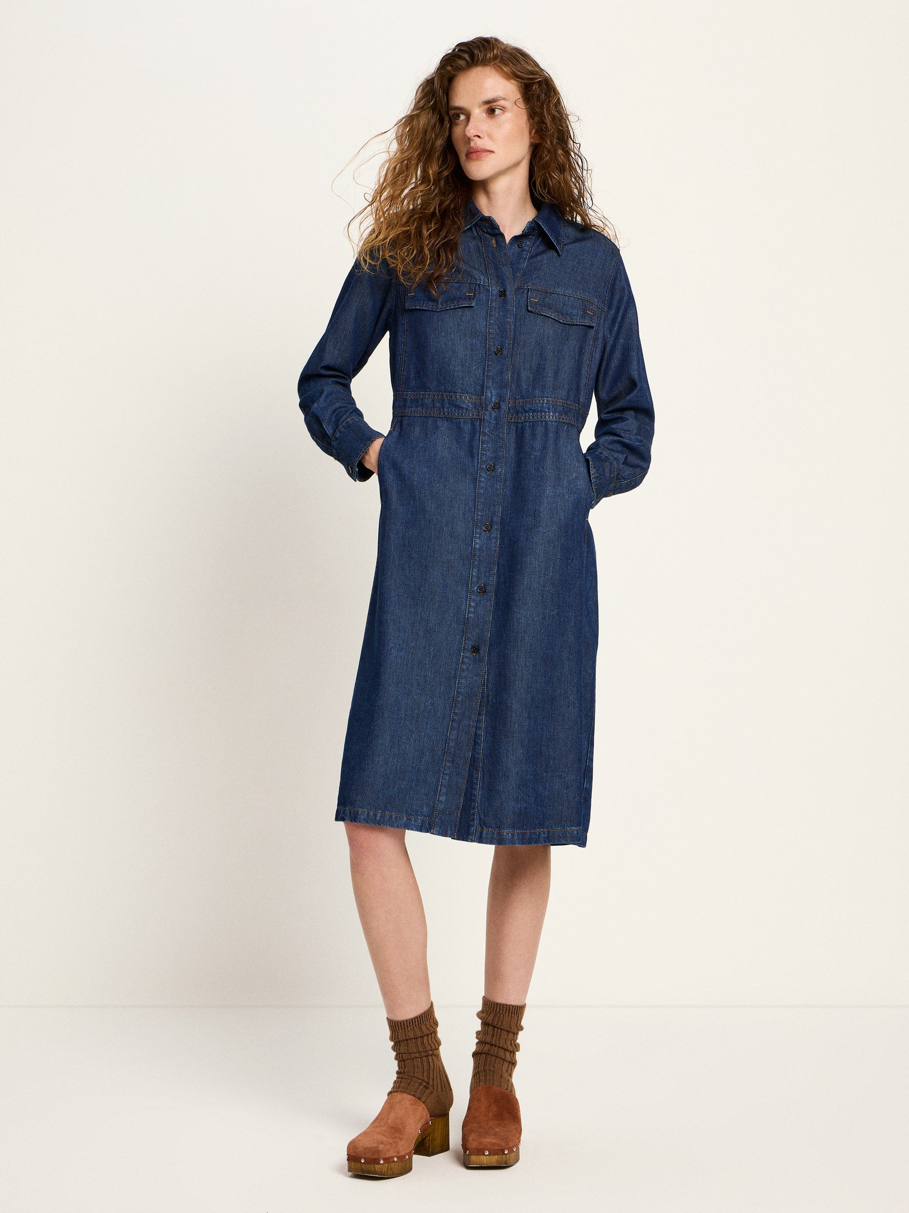 Lanius- Denim Dress - Blue
