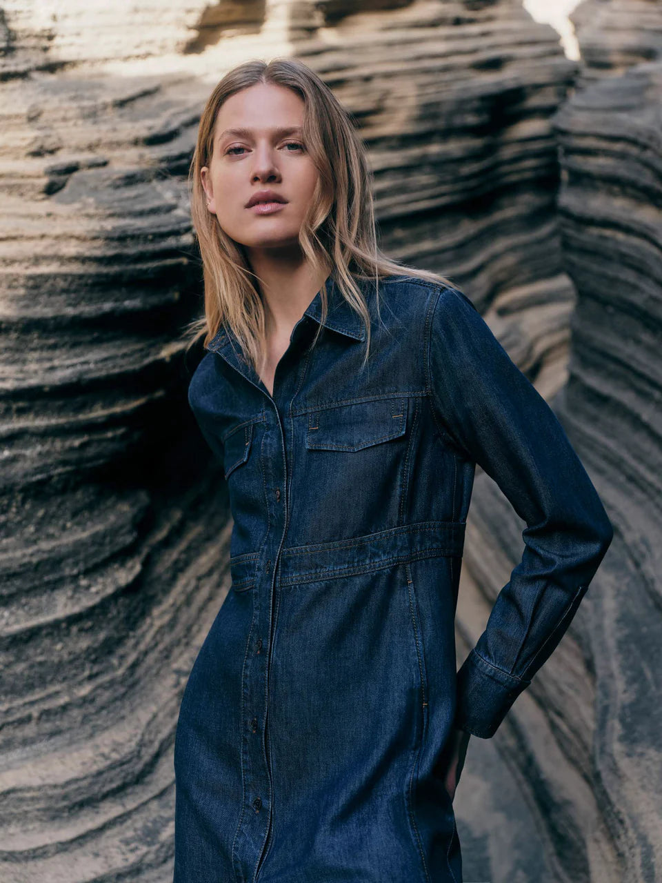 Lanius- Denim Dress - Blue
