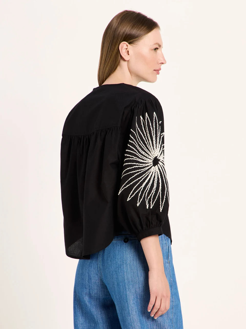 Lanius Embroidered blouse (GOTS)